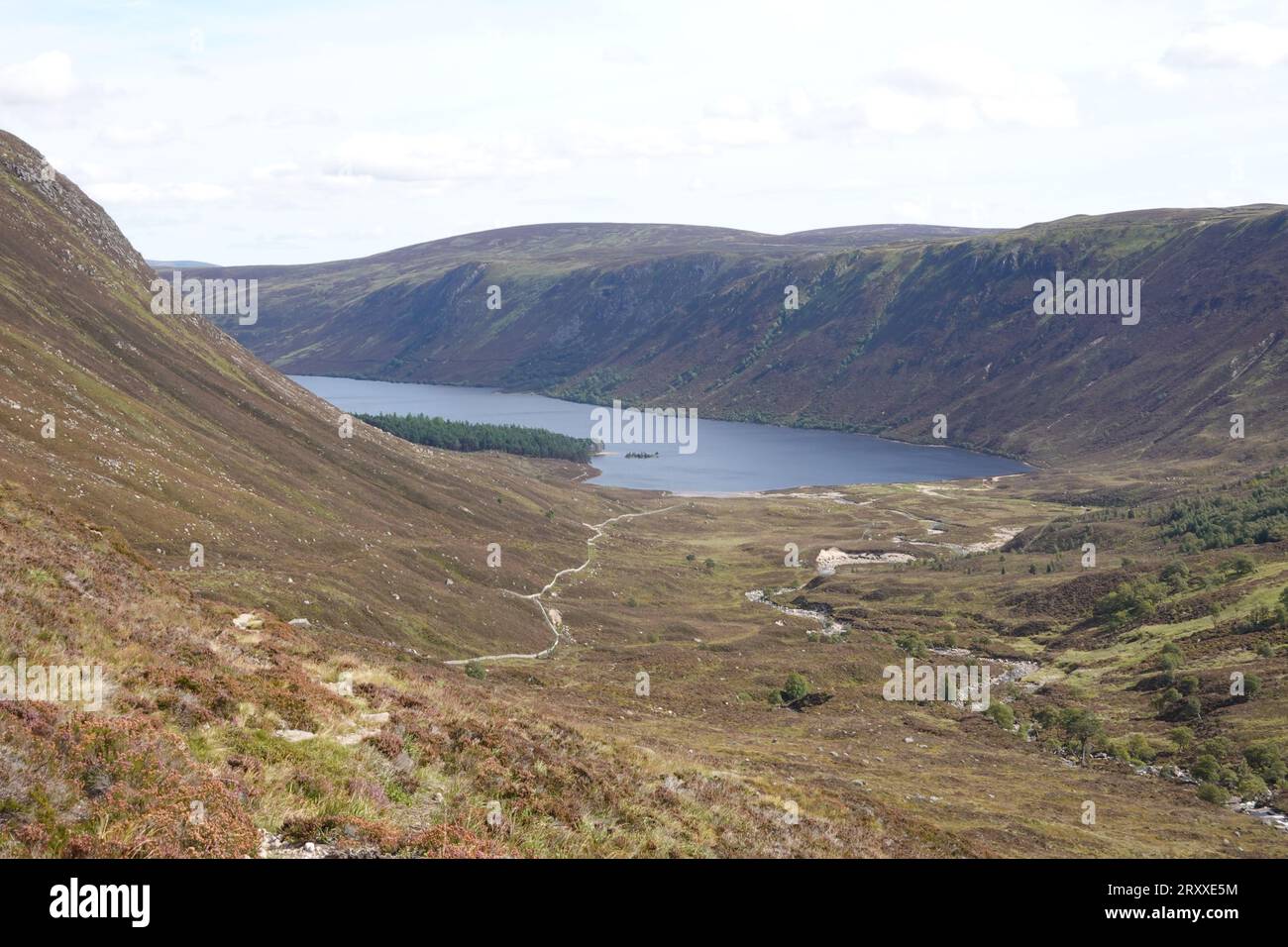Dubh Loch, White Mounth, Balmoral Estate, Scottish Highlands, Großbritannien Stockfoto
