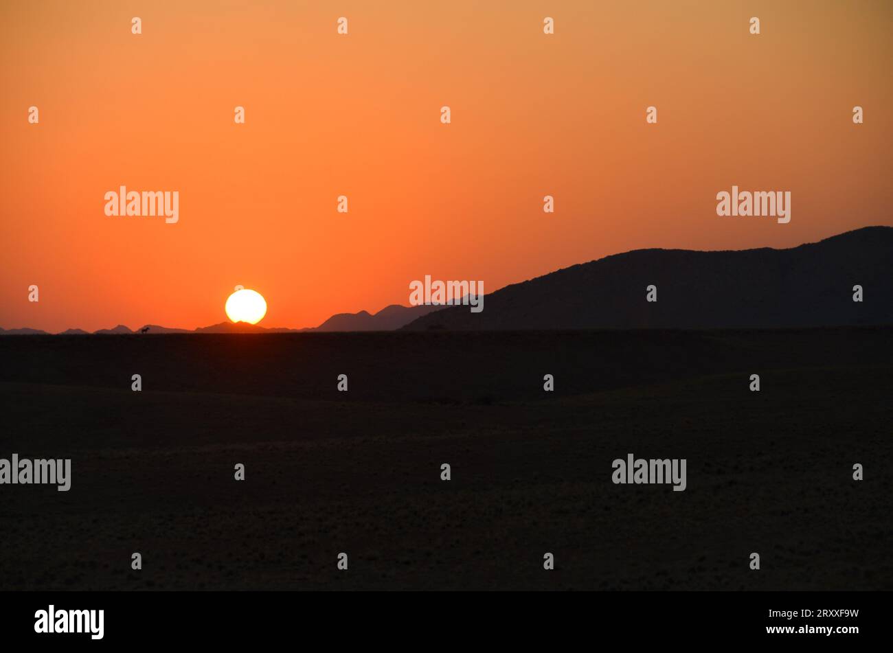 Sonnenuntergang in der namib-Wüste Stockfoto