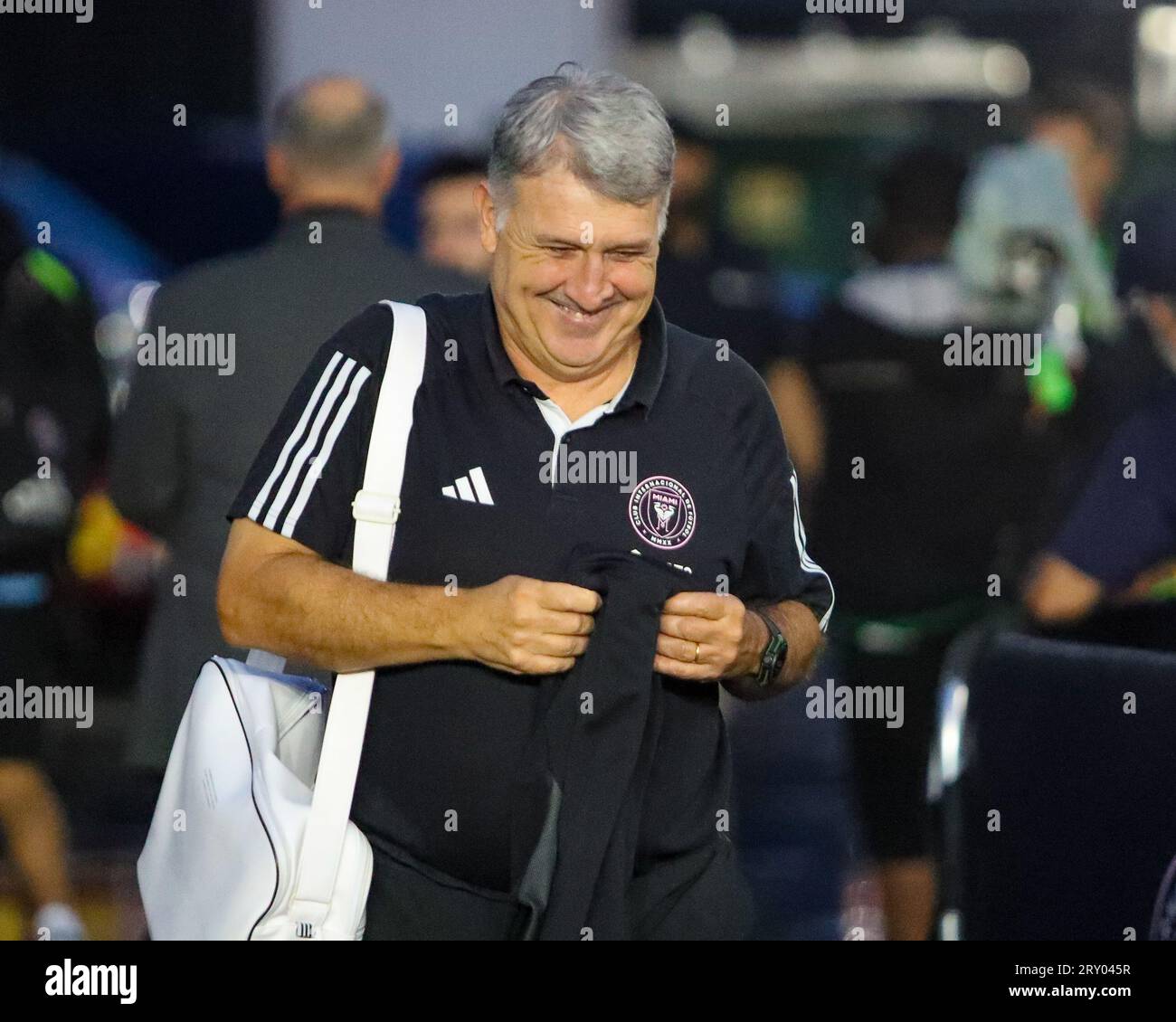 Fort Lauderdale, USA, 27. September, 2023 Coach Tata Martino kommt zwischen Miami CF und Houston Dynamo, Lamar Hunt Open Cup Finale, Credit: Chris Arjoon/Photo Stockfoto