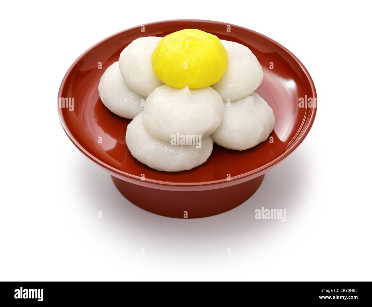 Tsukimi Dango, traditionelle japanische Reisknödel für Mondbeobachtungen Stockfoto