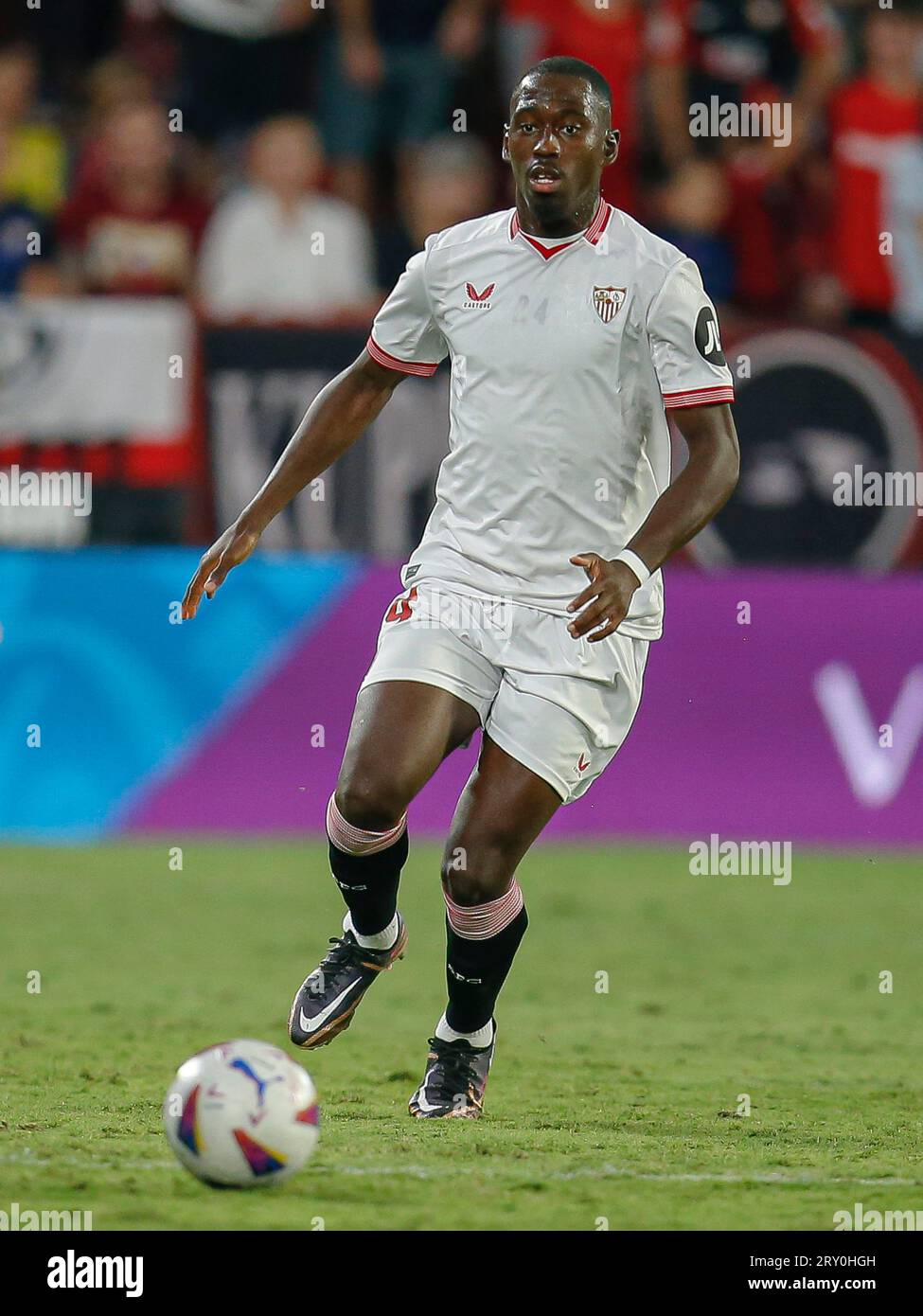 Sevilla, Spanien.September 26 2023, Boubakary Soumare vom FC Sevilla während des Spiels La Liga zwischen Sevilla FC und UD Almeria spielte am 26. September im Sanchez Pizjuan Stadium in Sevilla, Spanien. (Foto: Antonio Pozo/PRESSINPHOTO) Stockfoto