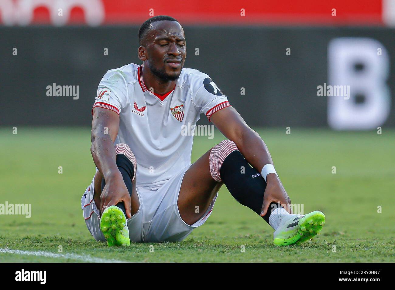 Sevilla, Spanien.September 26 2023, Dodi Lukebakio von Sevilla FC während des Spiels La Liga zwischen Sevilla FC und UD Almeria spielte im Sanchez Pizjuan Stadium am 26. September in Sevilla, Spanien. (Foto: Antonio Pozo/PRESSINPHOTO) Stockfoto