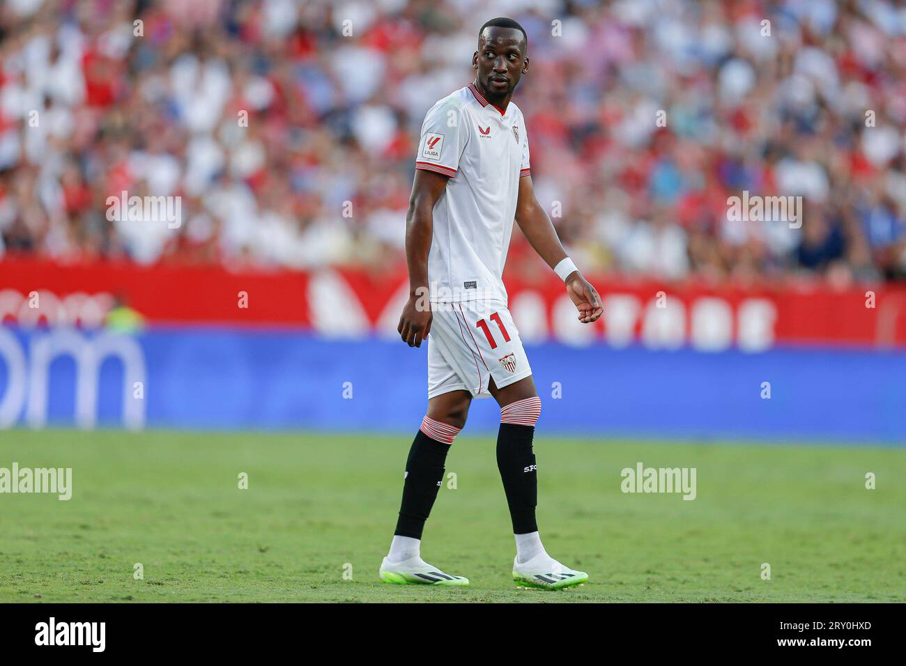 Sevilla, Spanien.September 26 2023, Dodi Lukebakio von Sevilla FC während des Spiels La Liga zwischen Sevilla FC und UD Almeria spielte im Sanchez Pizjuan Stadium am 26. September in Sevilla, Spanien. (Foto: Antonio Pozo/PRESSINPHOTO) Stockfoto