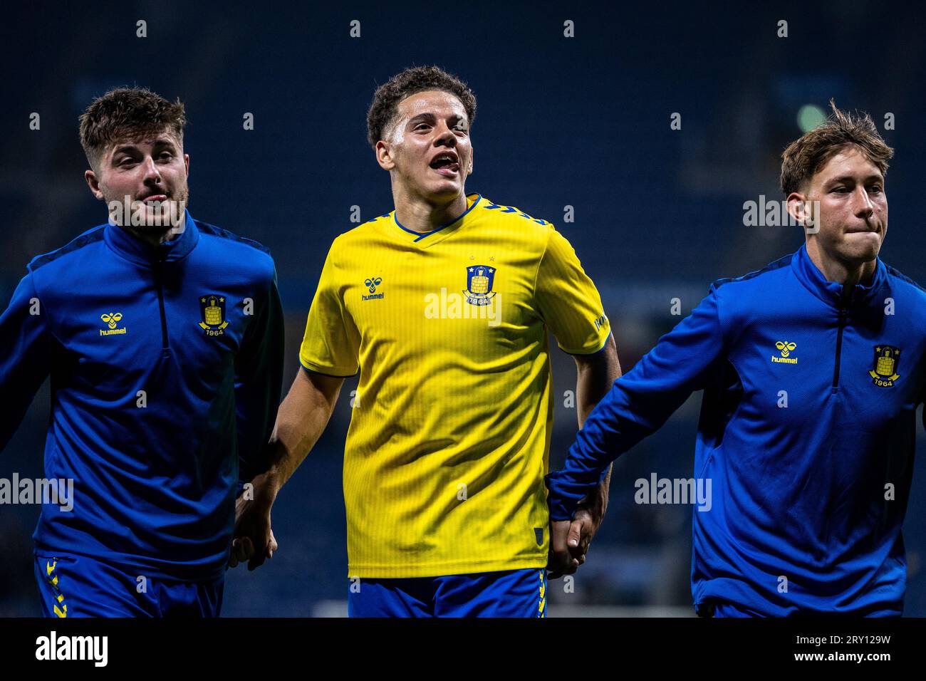 Broendby, Dänemark. 27. September 2023. Clement Bischoff (37) von Broendby IF, der während des Oddset Pokalen-Spiels zwischen HIK und Broendby IF im Brondby Stadium gesehen wurde. (Foto: Gonzales Photo - Teis Markfoged). Quelle: Gonzales Photo/Alamy Live News Stockfoto