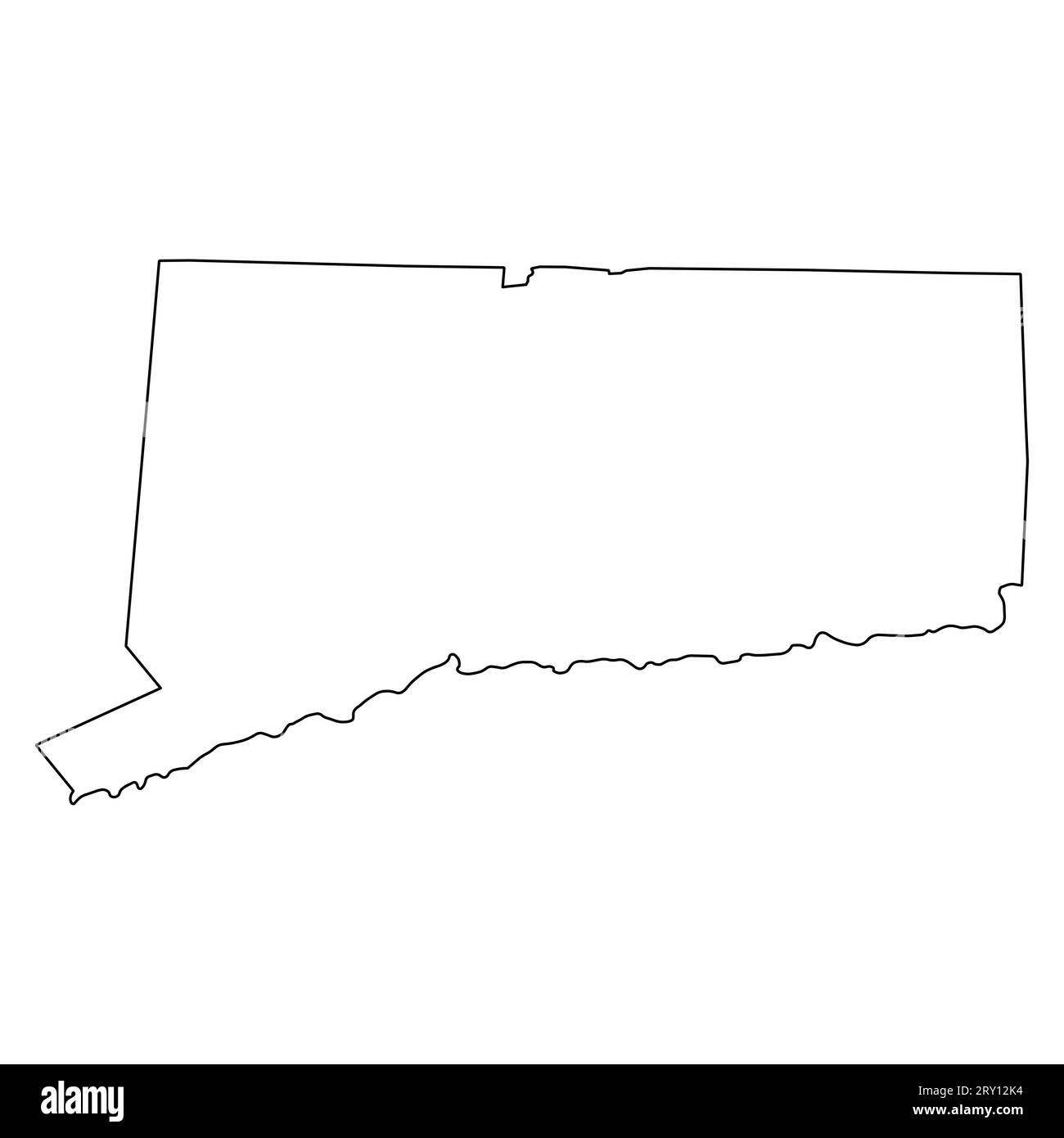 Connecticut-Kartenform, vereinigte Staaten von amerika. Symbolvektordarstellung für flache Konzepte. Stock Vektor