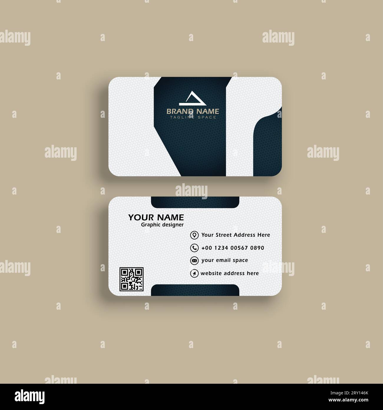 Moderne professionelle Visitenkartenvorlage, Visitenkarte für die Identität des Unternehmens, Stock Vektor