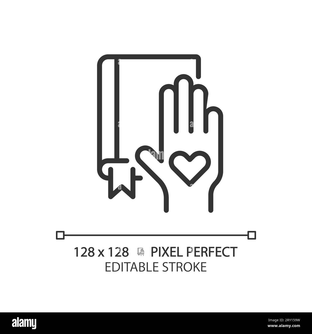 2D anpassbares, dünnes, lineares schwarzes Bereitschaftssymbol Stock Vektor