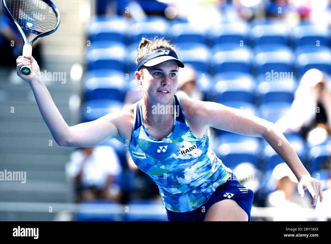 Linda NoskovaCZE), 28. SEPTEMBER 2023 - Tennis: Frauen-Einzel-Runde 16 im Ariake Coliseum während des TORAY Pan Pacific Open Tennis Tournament 2023, Japan. (Foto: SportsPressJP/AFLO) Stockfoto