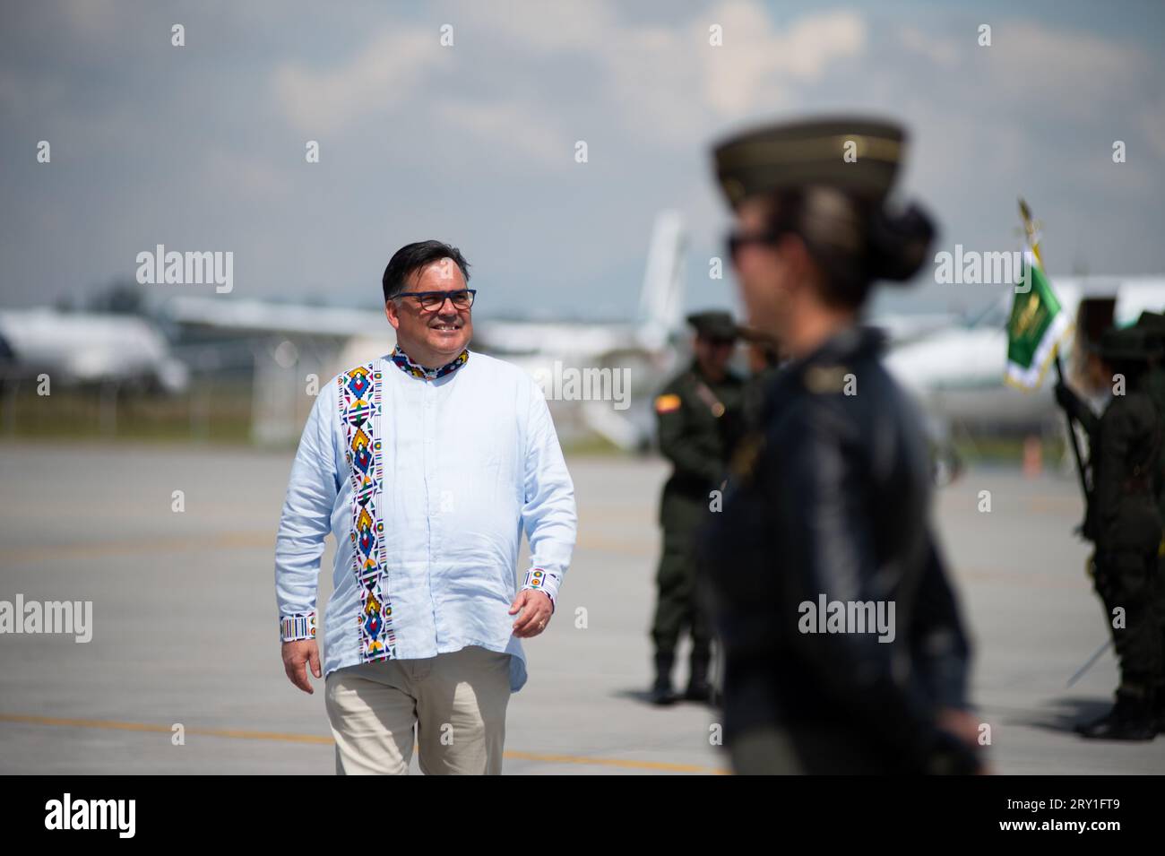 Der Botschafter der Vereinigten Staaten in Kolumbien Francisco Palmieri während einer Veranstaltung auf dem CATAM - Airbase in Bogota, wo die Vereinigten Staaten von Amerika Stockfoto