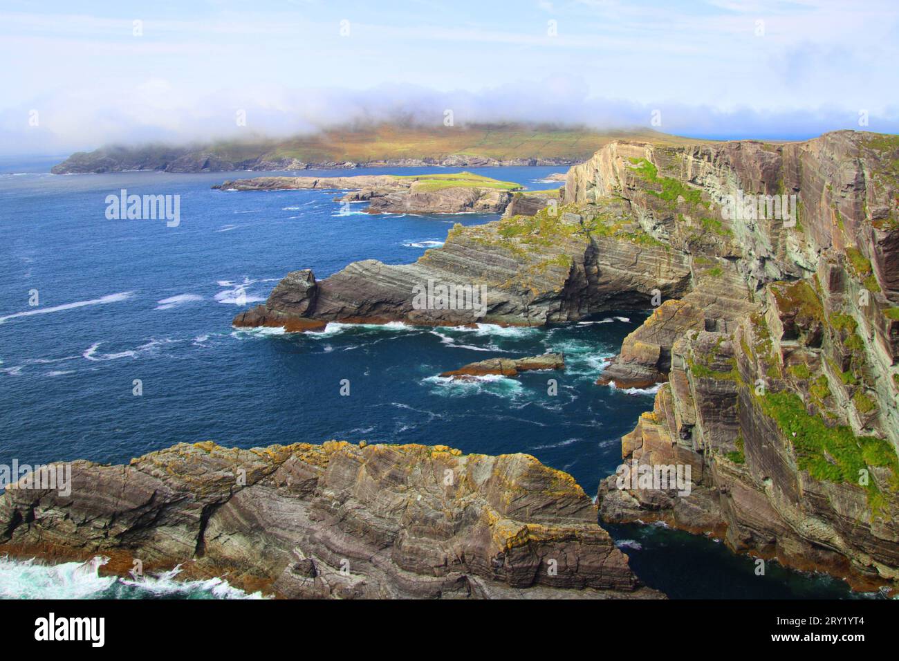 Irland, Westküste, Ring of Kerry: Die Kerry Cliffs liegen an der Küstenstraße Skellig Ring. *** Irland, Westküste, Ring of Kerry die Kerry Cliffs befinden sich am Skellig Ring an der Küstenstraße Stockfoto