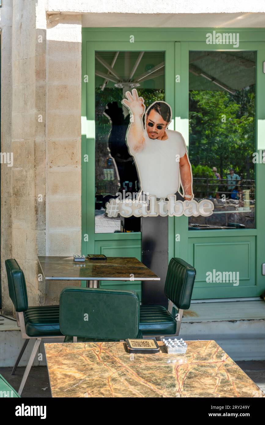 Istanbul, Türkei - 17. September 2023: Nusret Steakhouse Restaurant Stockfoto