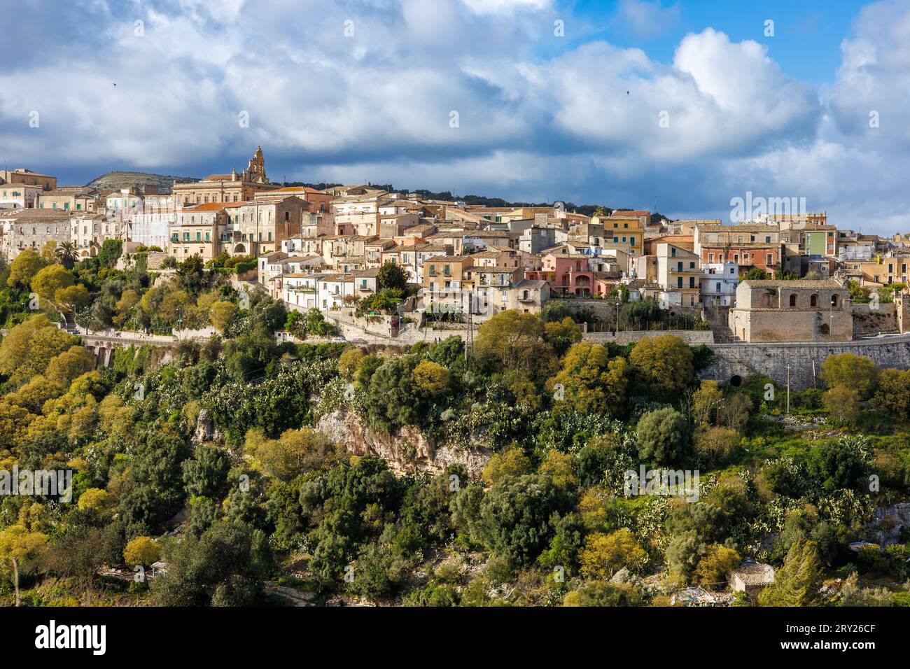 Die historische Stadt Ragusa im Süden der Insel Sizilien, Italien Stockfoto