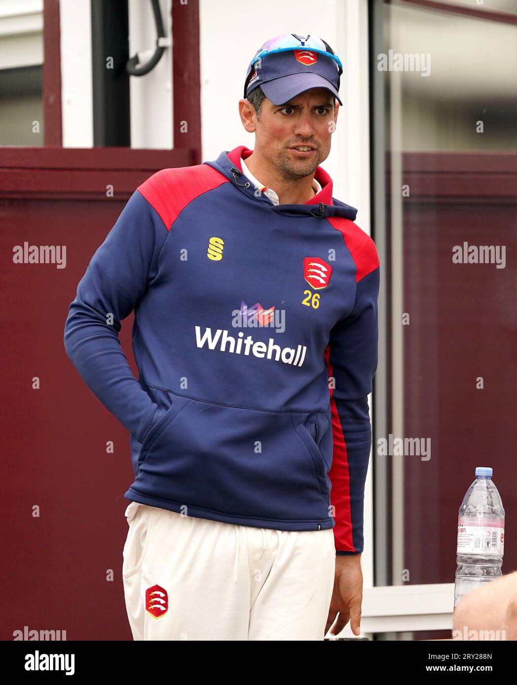 Essex's Alastair Cook während des dritten Tages des LV= Insurance County Championship Matches auf dem County Ground in Northampton. Bilddatum: Donnerstag, 28. September 2023. Stockfoto