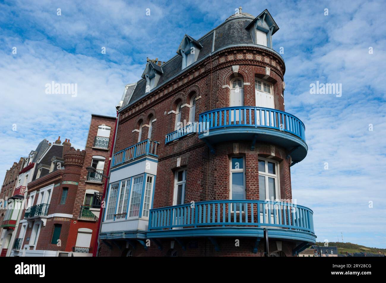 Architektur in Mers-les-Bains, Picardy, Frankreich Stockfoto