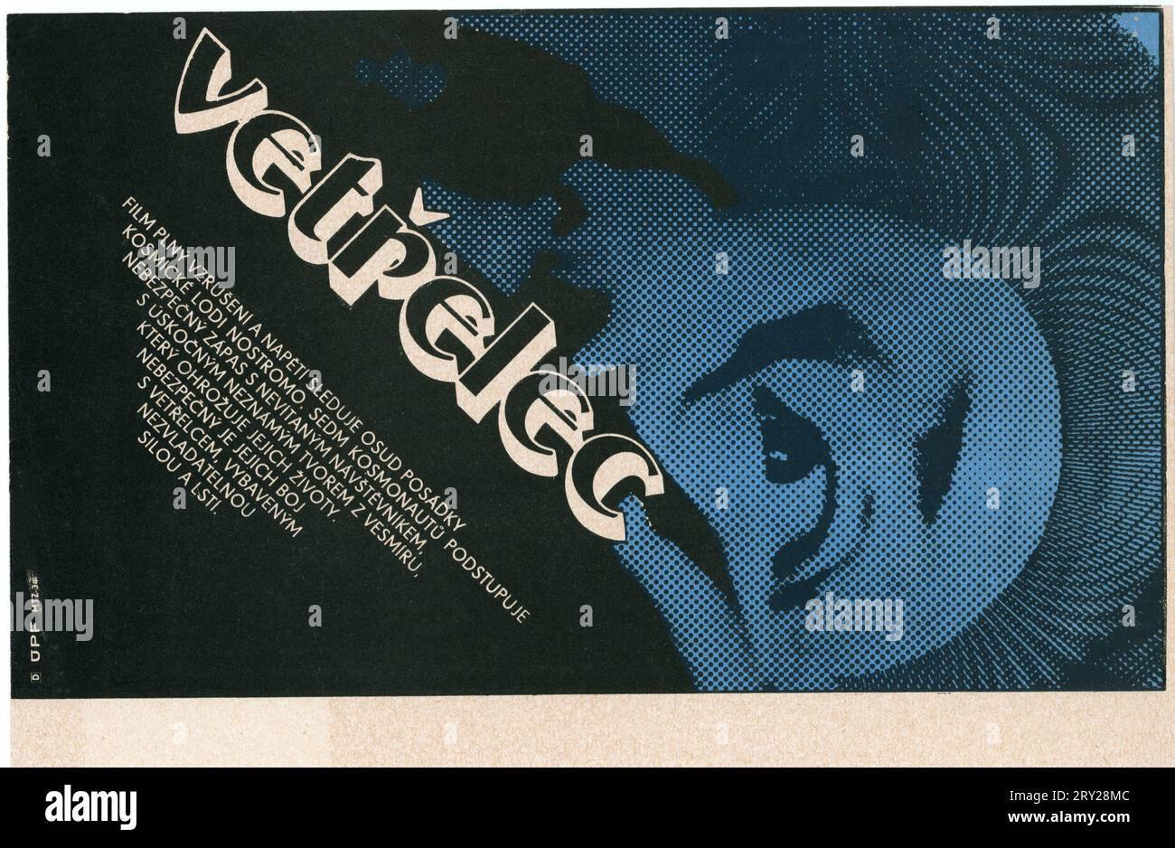 Tschechisches Mini-Poster für SIGOURNEY WEAVER und JOHN HURT in ALIEN 1979 Regisseur RIDLEY SCOTT Story Dan O'Bannon und Ronald Shusett Music Jerry Goldsmith Brandywine Productions / Scott Free Productions Stockfoto