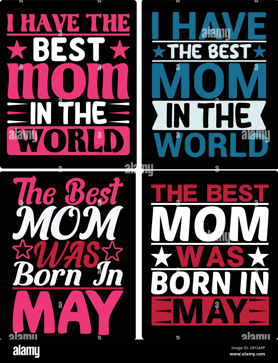 Typografie Mutter T-Shirt Design wenn Sie möchten, können Sie es für andere Zwecke verwenden, wie Becher Design, Aufkleber Design, Wasserflasche Design und so weiter Stock Vektor