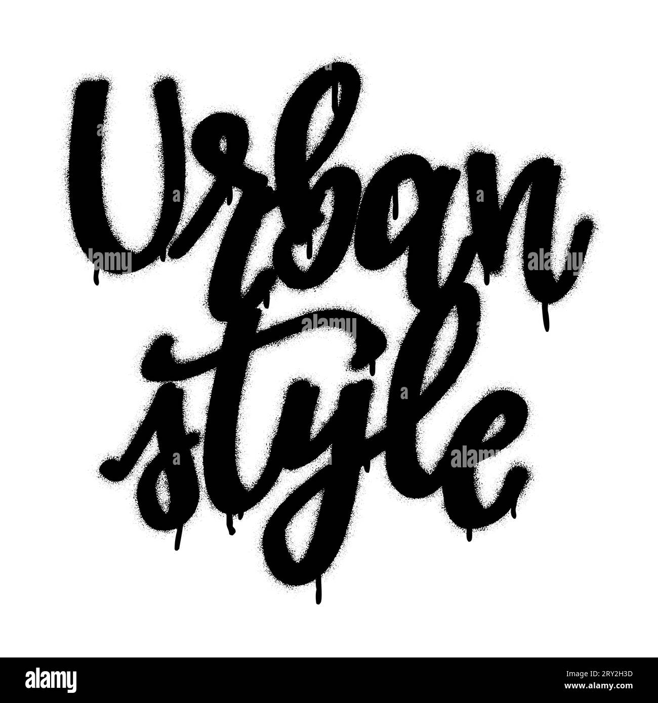 Sprühen Sie Graffiti-Schriftzug mit Handschrift IM URBANEN STIL über weiß. Stock Vektor