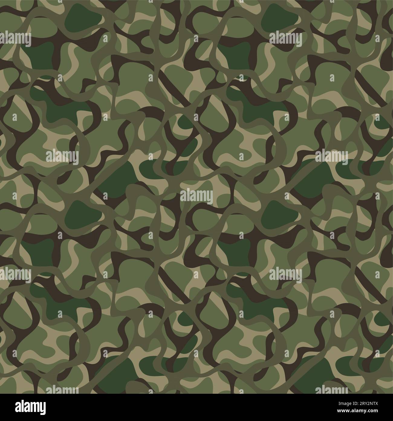 Nahtloses Meshy-Camouflage-Muster. Fünf Farben. Stock Vektor