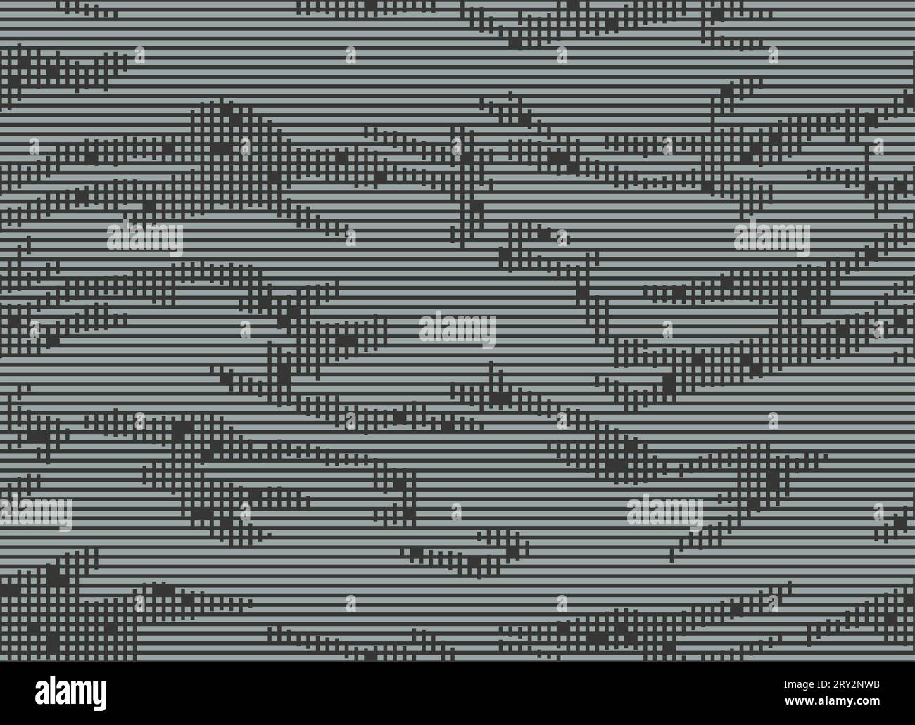 Nahtloses Muster in urbanem Camouflage. Horizontale und vertikale Linien. Grau und schwarz. Stock Vektor