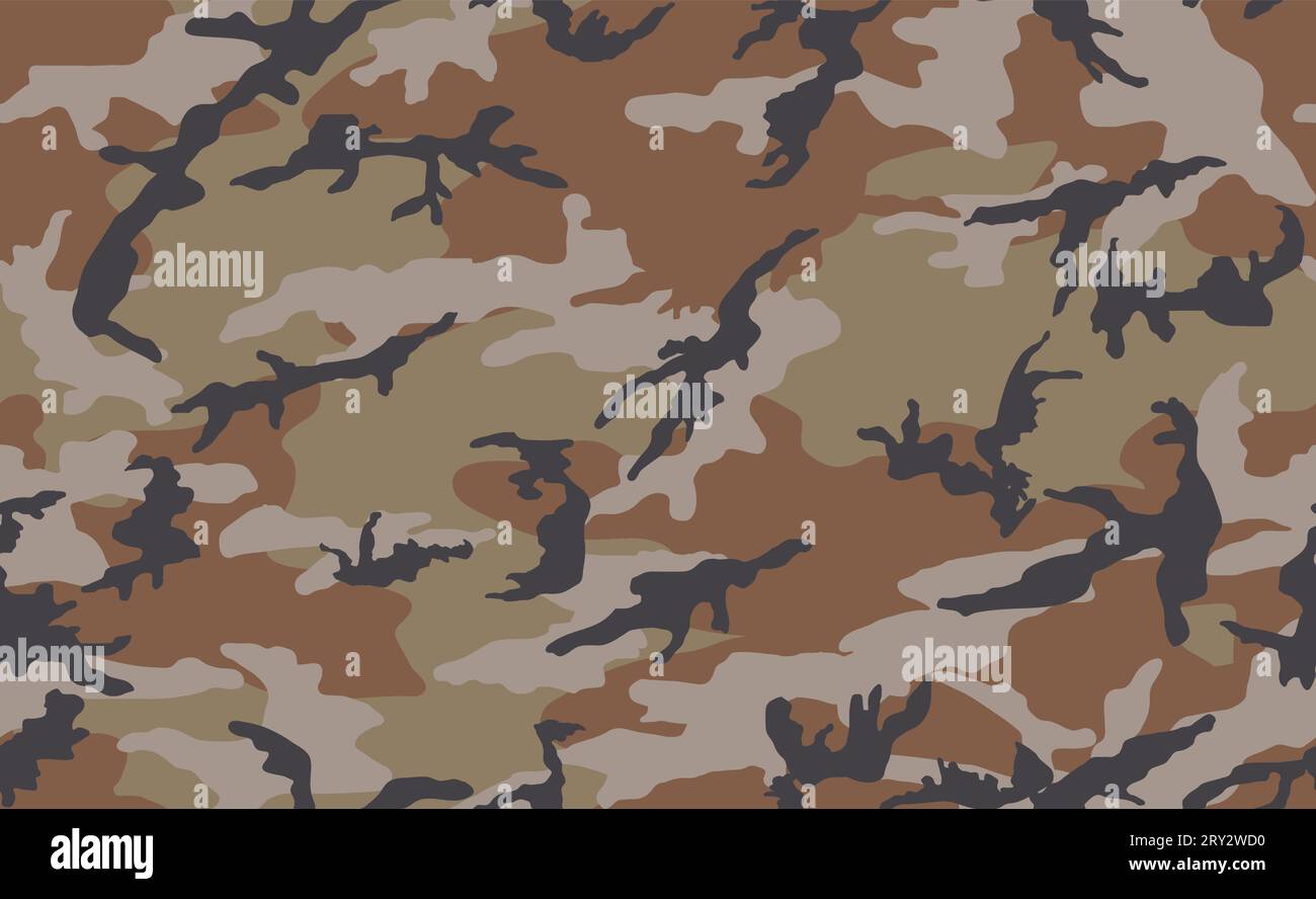 Nahtloses Camouflage-Muster. Farbschema Wald. Stock Vektor