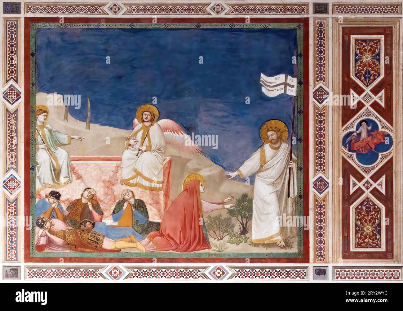 Die Auferstehung Christi durch Giotto in der Scrovegni-Kapelle in Padua Stockfoto