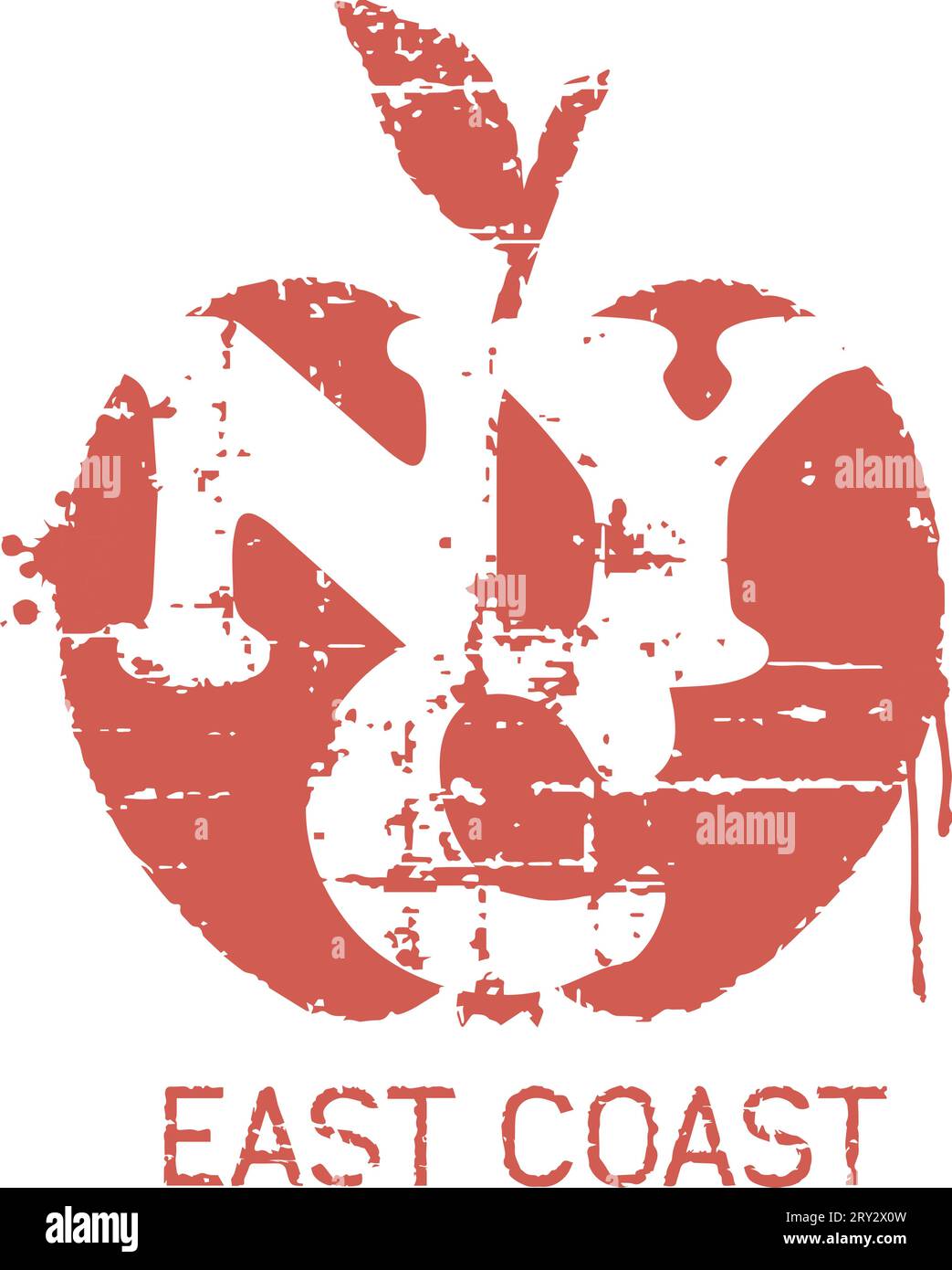 „Big Apple – New York City (NYC)“-Artwork für T-Shirt Stock Vektor