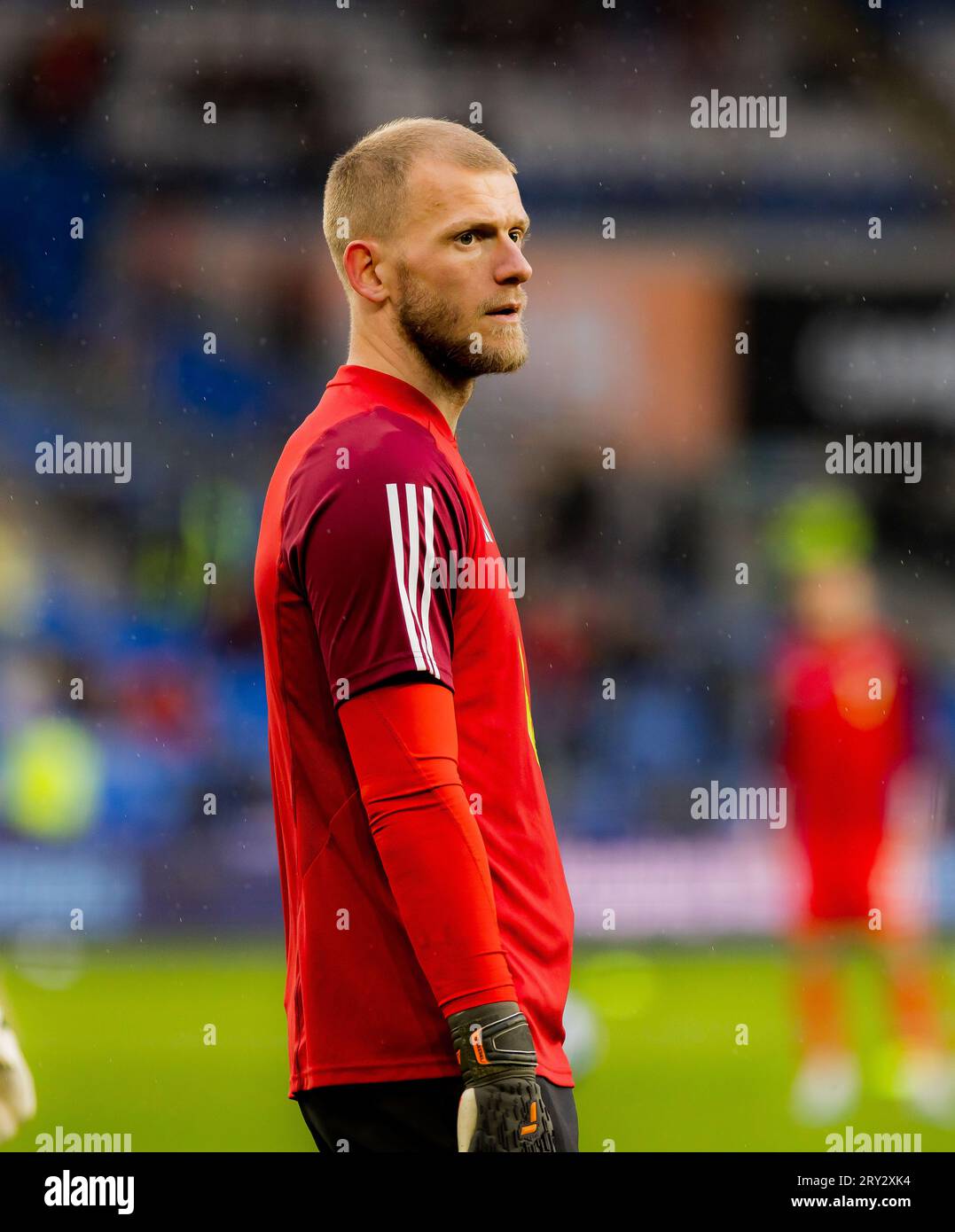 Cardiff, Wales - 28. März 2023: Qualifikationsspiel der Gruppe D zur UEFA-Europameisterschaft Wales gegen Lettland im Cardiff City Stadium. Stockfoto