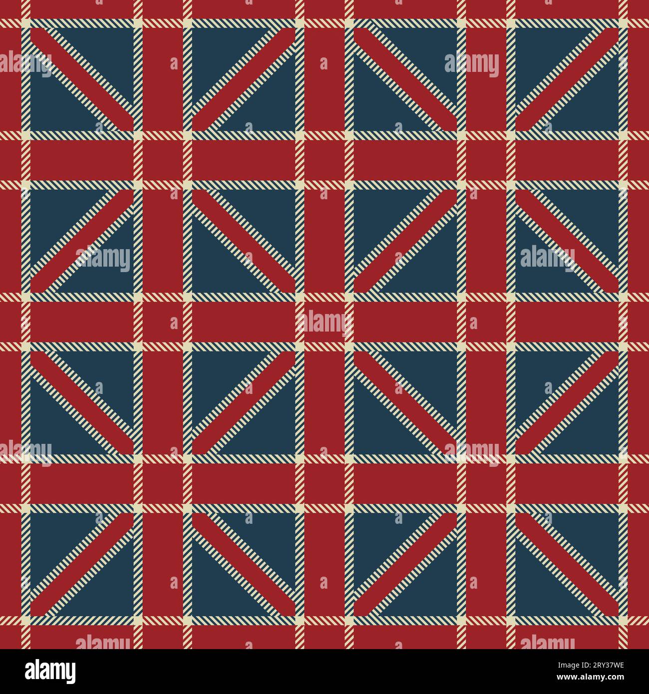 Nahtloses Karomuster. Britische Flaggen Stock Vektor