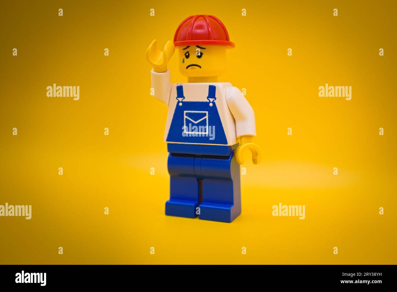 Tut mir leid, wir sind im Bau! Stockfoto