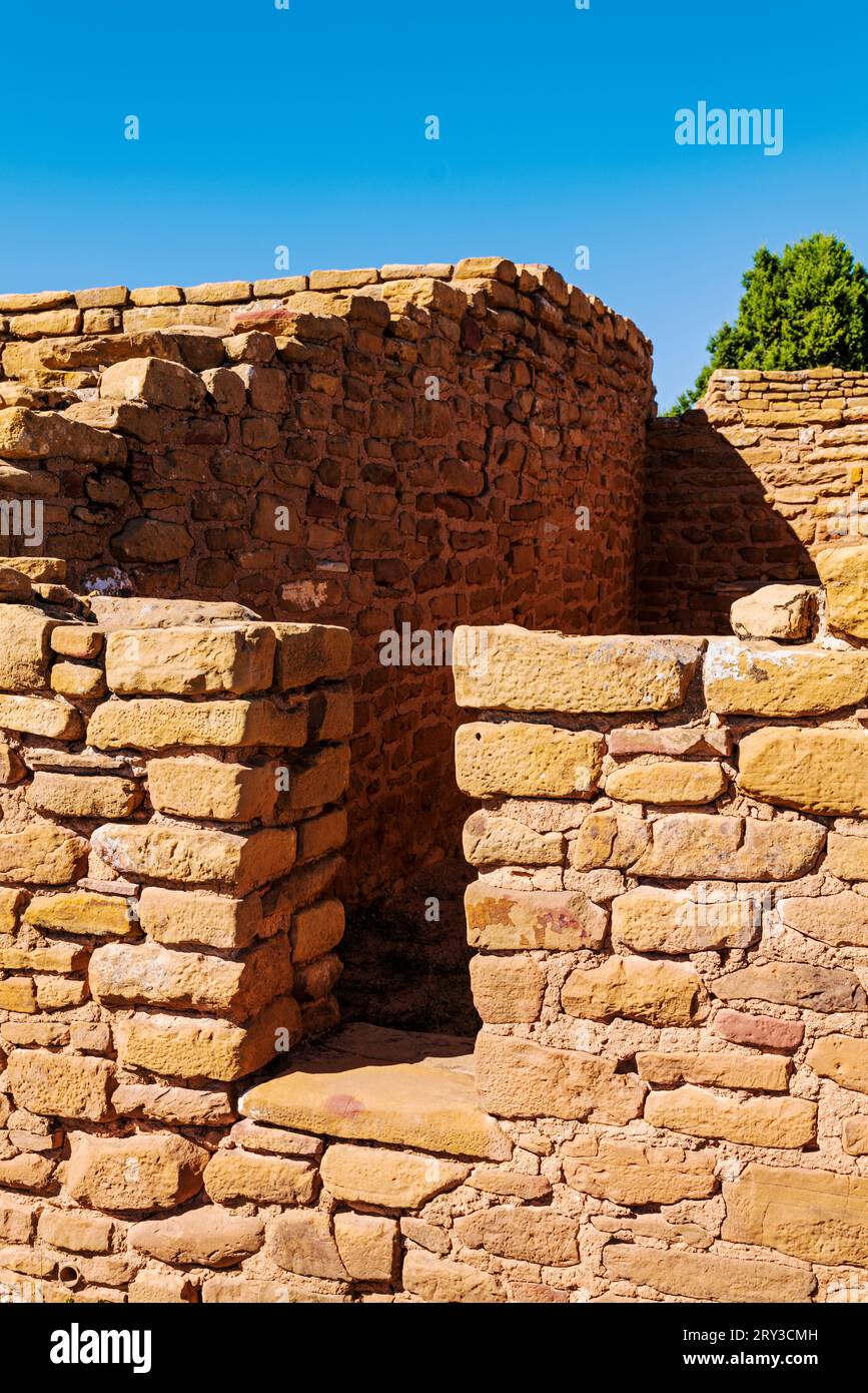 Detail von adobe Brick; Far View House; Mesa Verde National Park; Colorado; USA Stockfoto