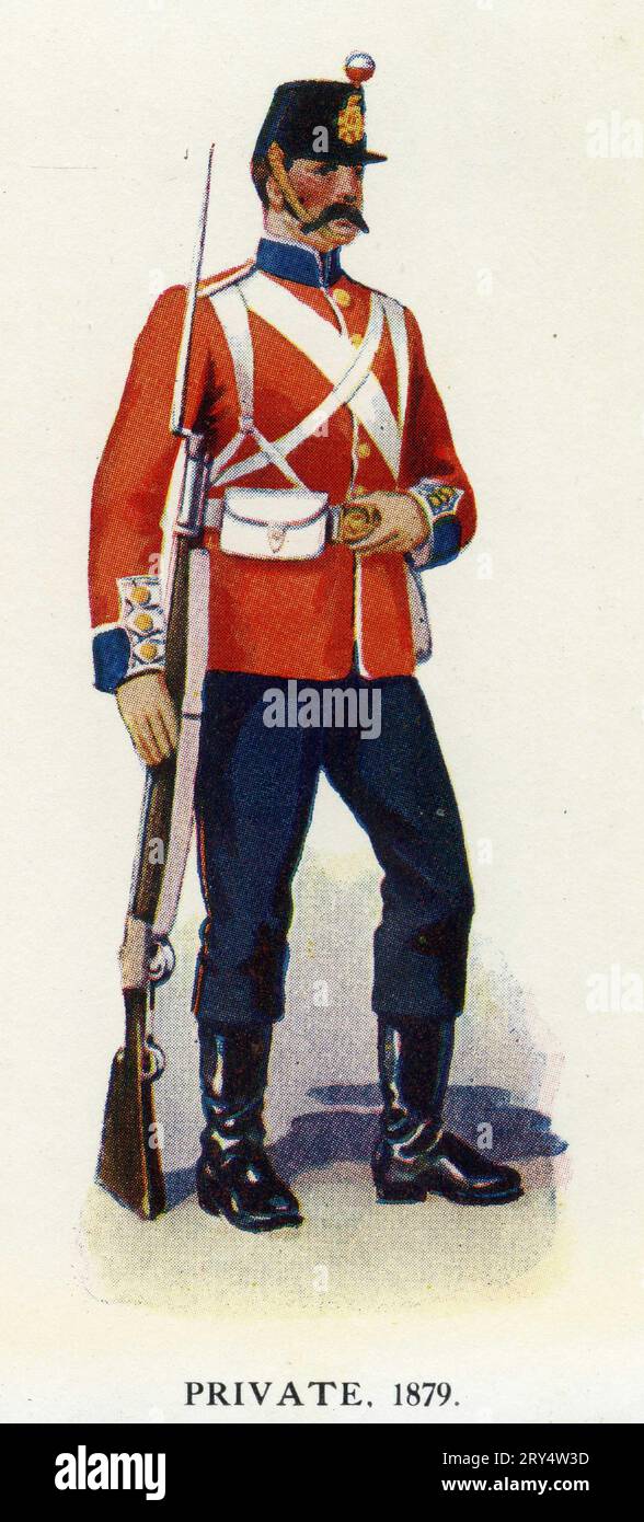 Halbton eines Privaten im Sussex-Regiment, 1879 Stockfoto