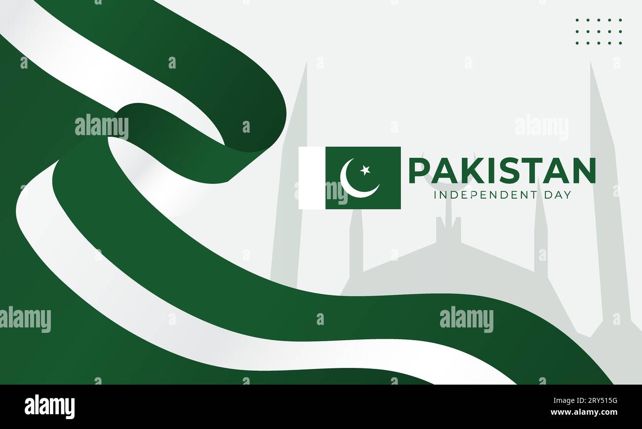 Feier des unabhängigen Tages pakistan Poster Hintergrund Design Stock Vektor