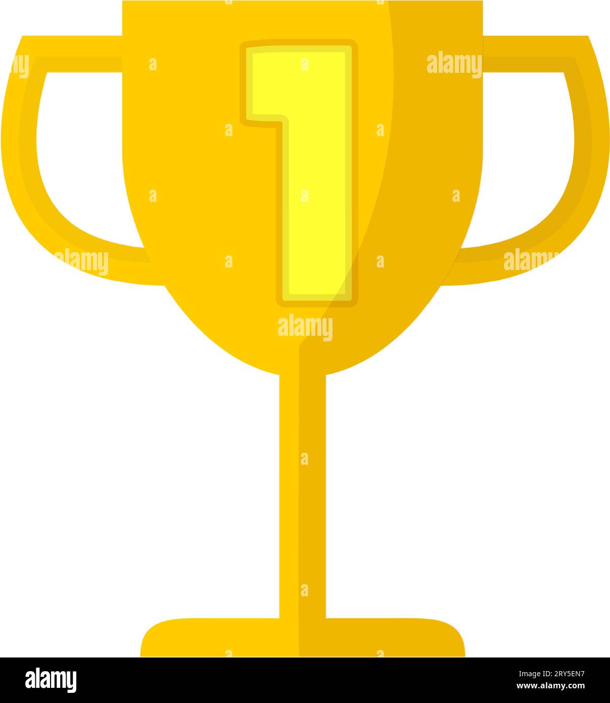 Preis für den ersten Platz, goldener Pokal für den Champion Stock Vektor