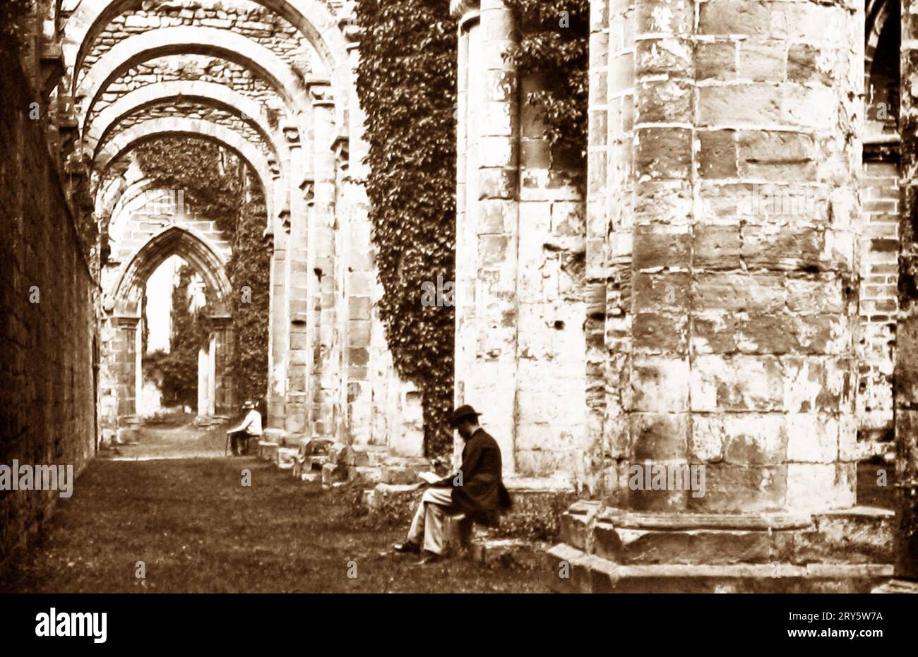 Fountains Abbey, viktorianische Zeit Stockfoto