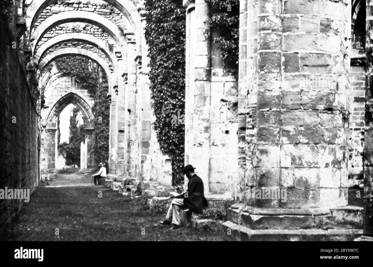 Fountains Abbey, viktorianische Zeit Stockfoto