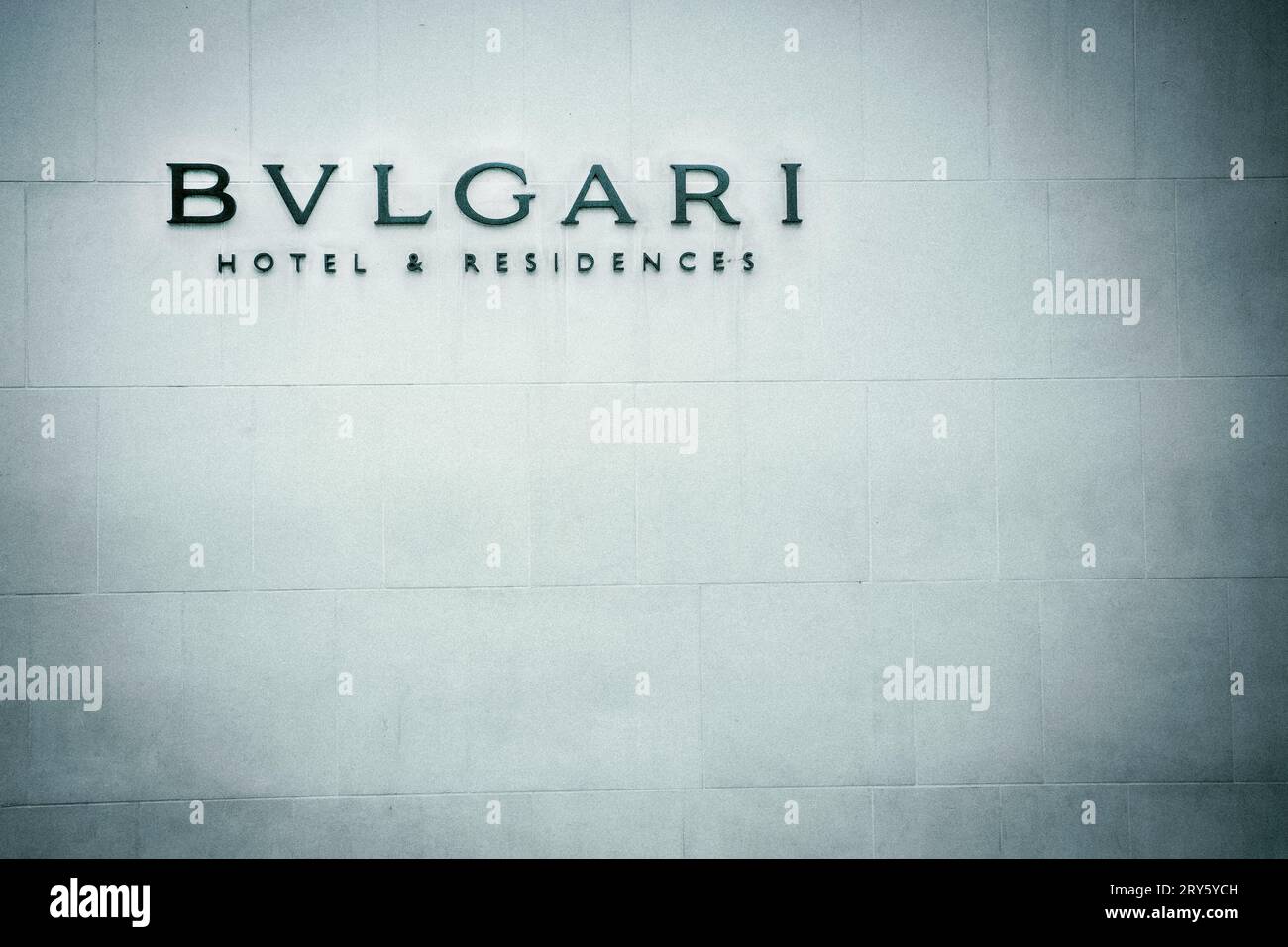Das Bulgari Hotel, Knightsbridge, London, UK Stockfoto