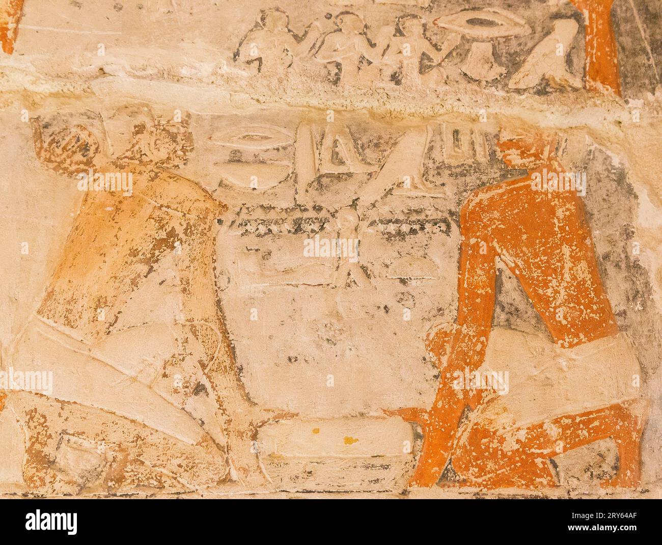Ägypten, Sakkara, Grab von Mehu, Goldschmied: Goldguss. Stockfoto