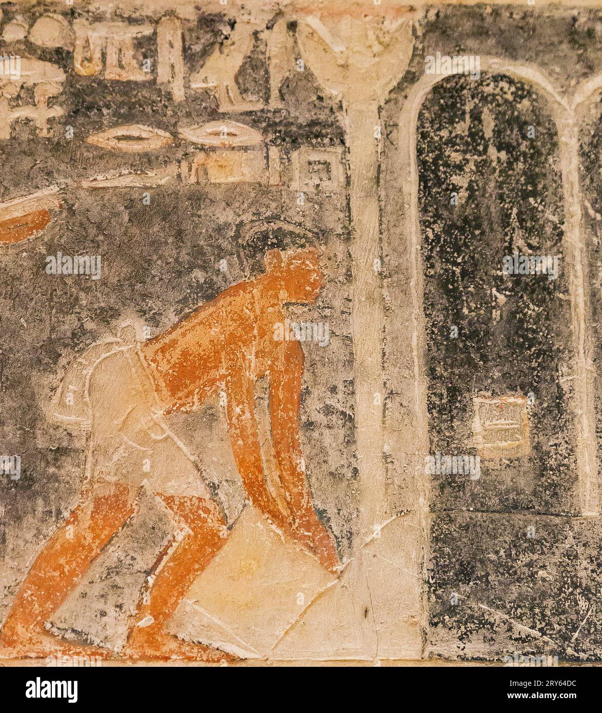 Ägypten, Sakkara, Grab von Mehu, Kornspeicher. Stockfoto