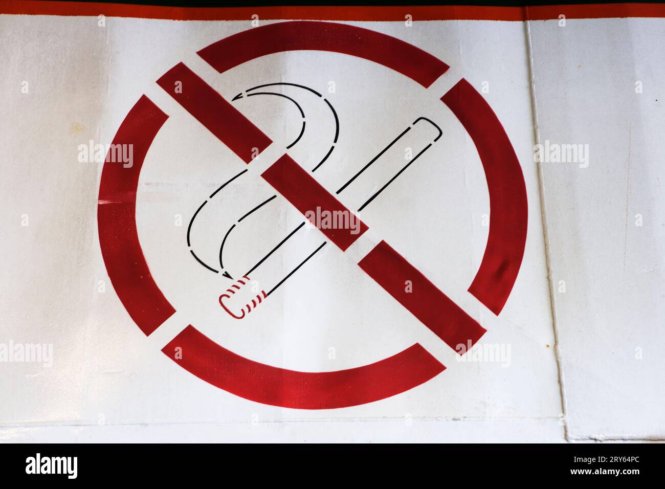 Keine Spur von Rauchen. Stockfoto