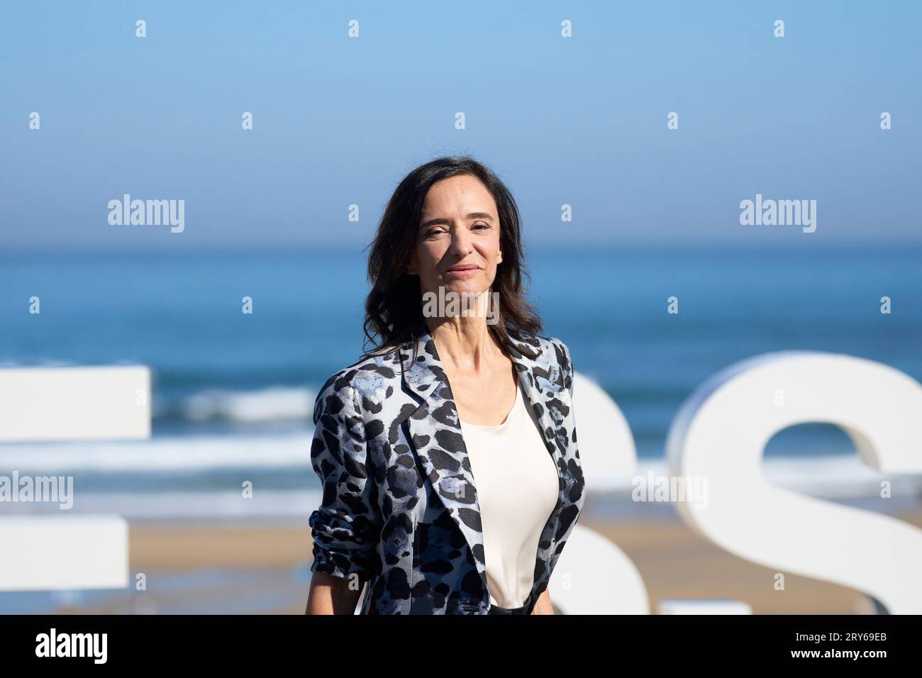 Donostia/San Sebastian. Spanien. 20230929 besuchte Ana Torrent Cerrar los ojos und Donostia Award Photocall während des 71. San Sebastian International Film Festivals im Kursaal Palace am 29. September 2023 in Donostia/San Sebastian, Spanien Stockfoto