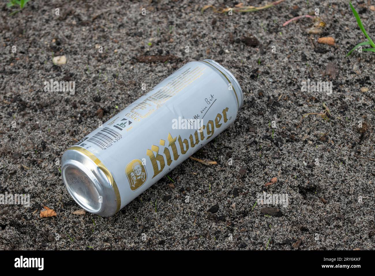 Bitburger Bierdose In Amsterdam Niederlande 29-7-2-2023 Stockfoto