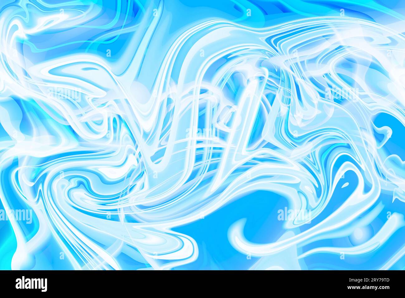Untersuchen von Bemaßungen mit 3D-Rendering von Flüssigkeitsmustern, die Wellen ähneln. Eleganter abstrakter Hintergrund Stockfoto
