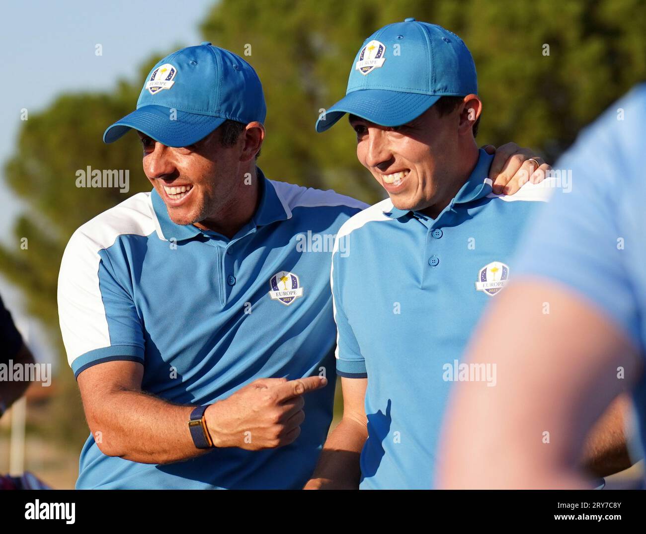 Matt Fitzpatrick vom Team Europa nach dem Sieg in seinem Vierbälle