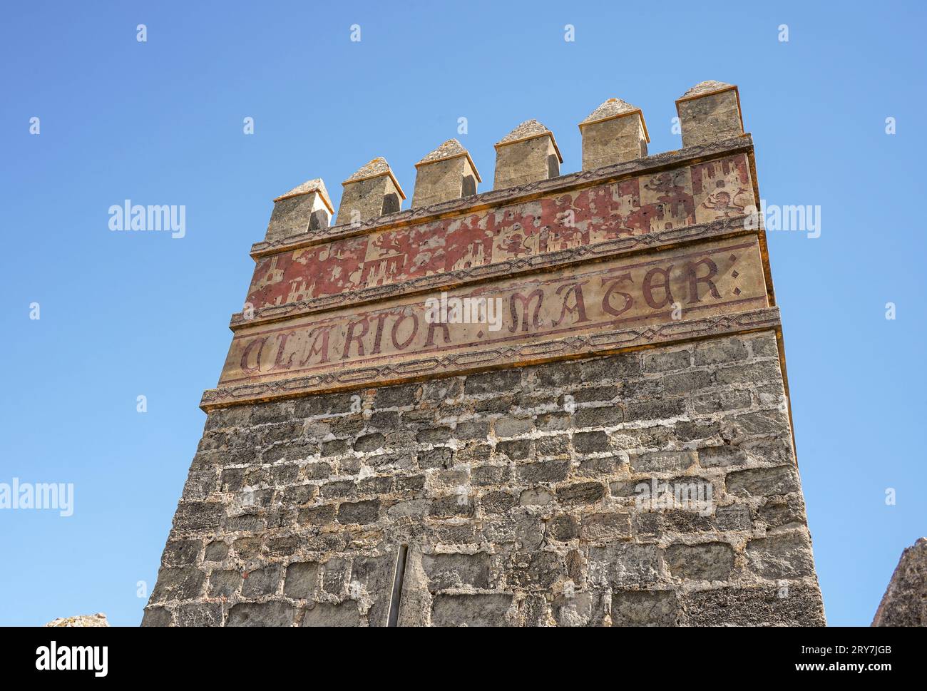 Turm der Burg von San Marcos, Turm, El Puerto de Santa María, Festung aus dem 13. Jahrhundert, Cadiz, Andalusien, Spanien. Stockfoto