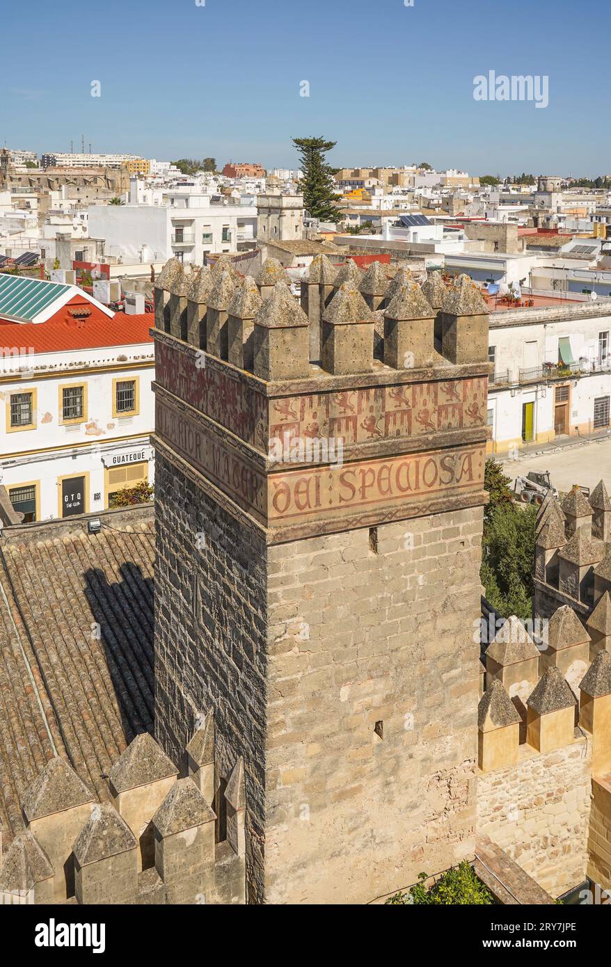 Schloss von San Marcos, El Puerto de Santa María, Festung aus dem 13. Jahrhundert, Cadiz, Andalusien, Spanien. Stockfoto