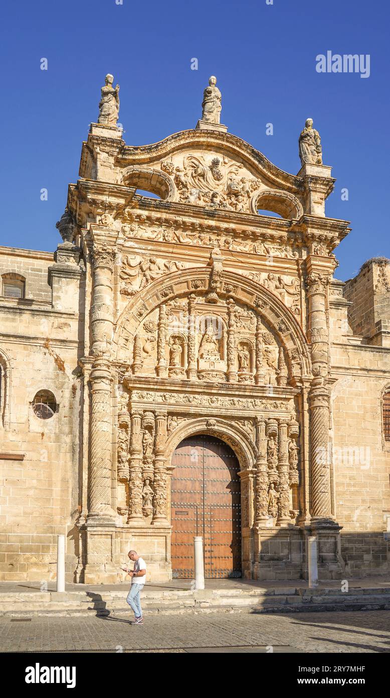 Puerto de Santa María Cadiz. Kirche, Pfarrkirche, Iglesia Bürgermeister Prioral, Provinz Cadiz, Spanien. Stockfoto