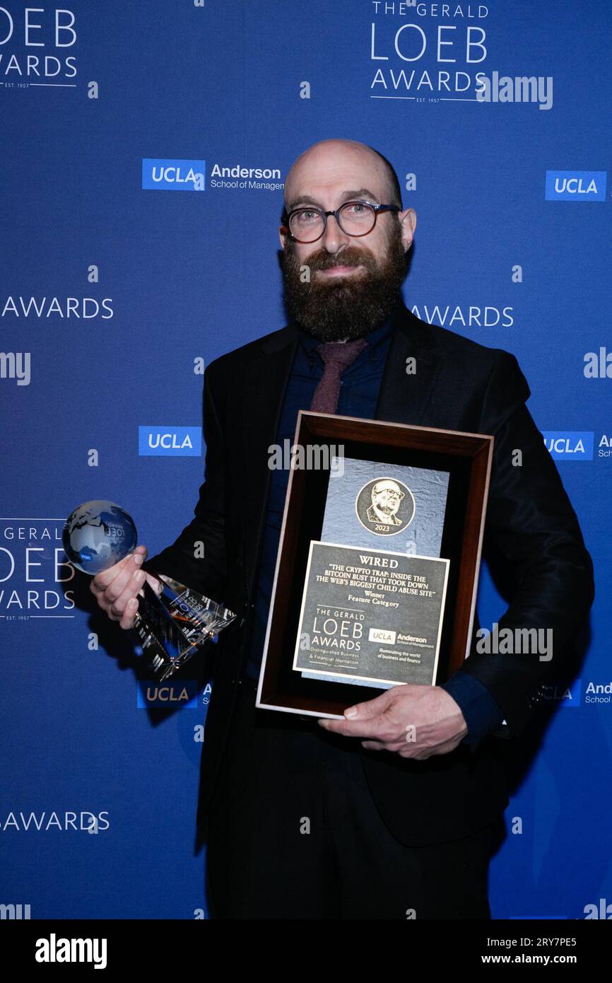 New York, Usa. September 2023 28. New York, New York. Donnerstag, 28. September 2023. Gewinner, Wired während der Gerald Loeb Awards 2023, veranstaltet von der UCLA Anderson School of Business, gehalten auf der Capitale in New York City, Donnerstag, 28. September 2023. Foto: Jennifer Graylock/Alamy Live News Stockfoto