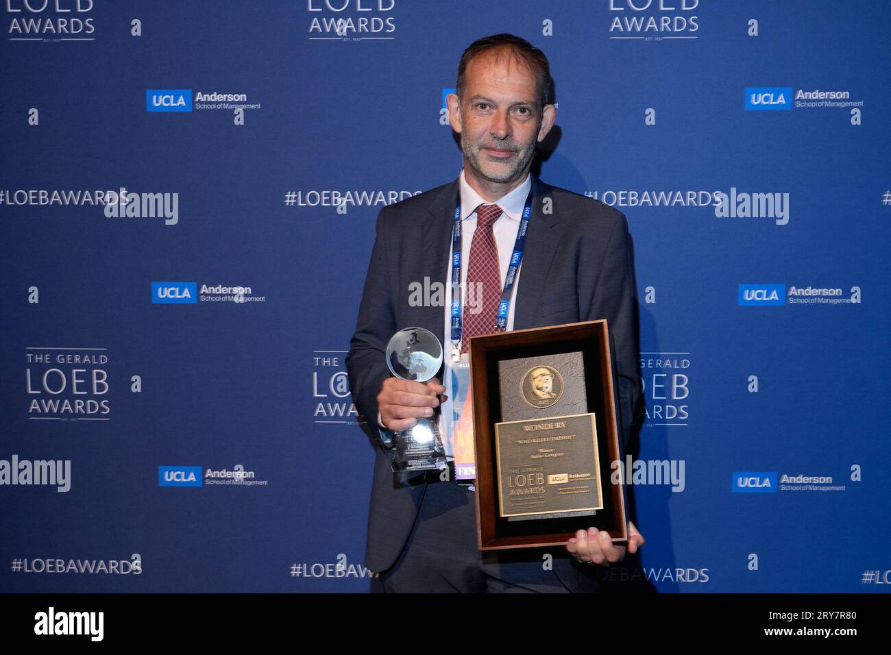 Stephen Alder während der Gerald Loeb Awards 2023, veranstaltet von der UCLA Anderson School of Business, gehalten in der Capitale in New York City, Donnerstag, 28. September 2023. Foto: Jennifer Graylock/Alamy Live News Stockfoto