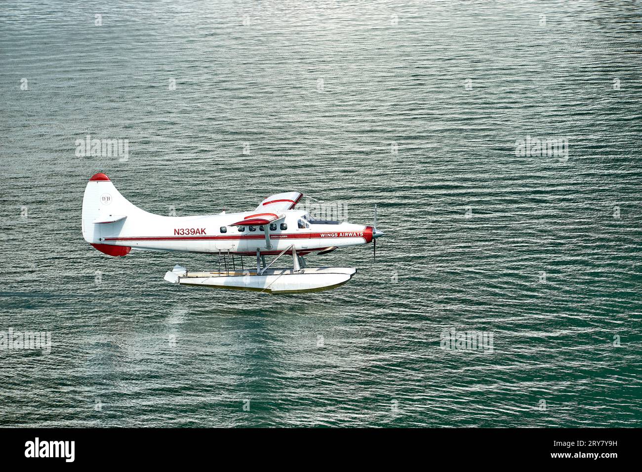 Wings Airways, 1965 De Havilland DHC-3 Otter startet von Juneau, Alaska Stockfoto