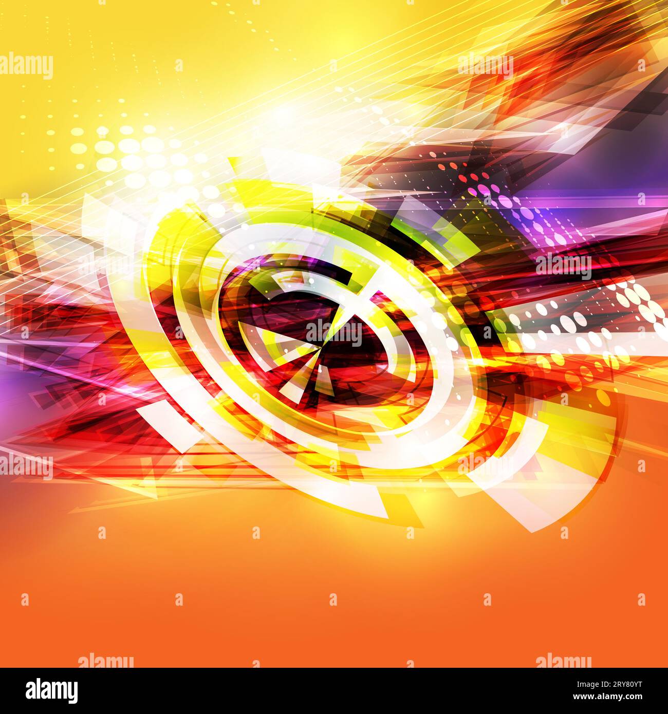 Abstrakte bunte Techno-Flyer-Vorlage Stockfoto